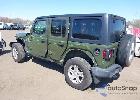 2021 Jeep Wrangler Unlimited Sport S 4X4 из США, поврежденный, VIN 1C4HJXDN8MW701628